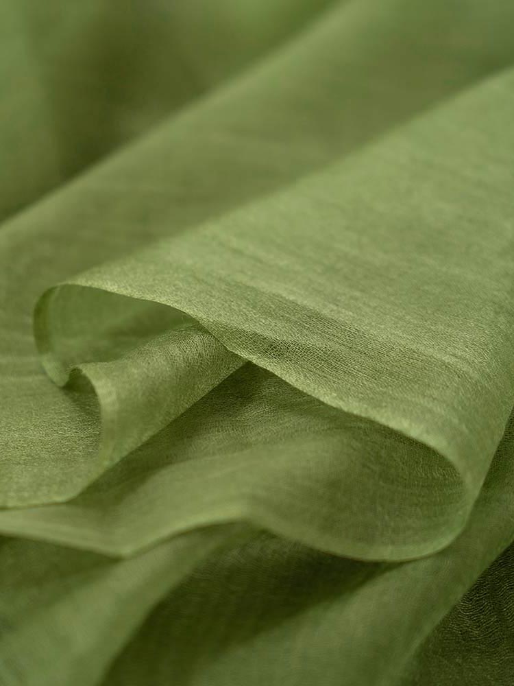 Featherlight Olive Green Cashmere Scarf