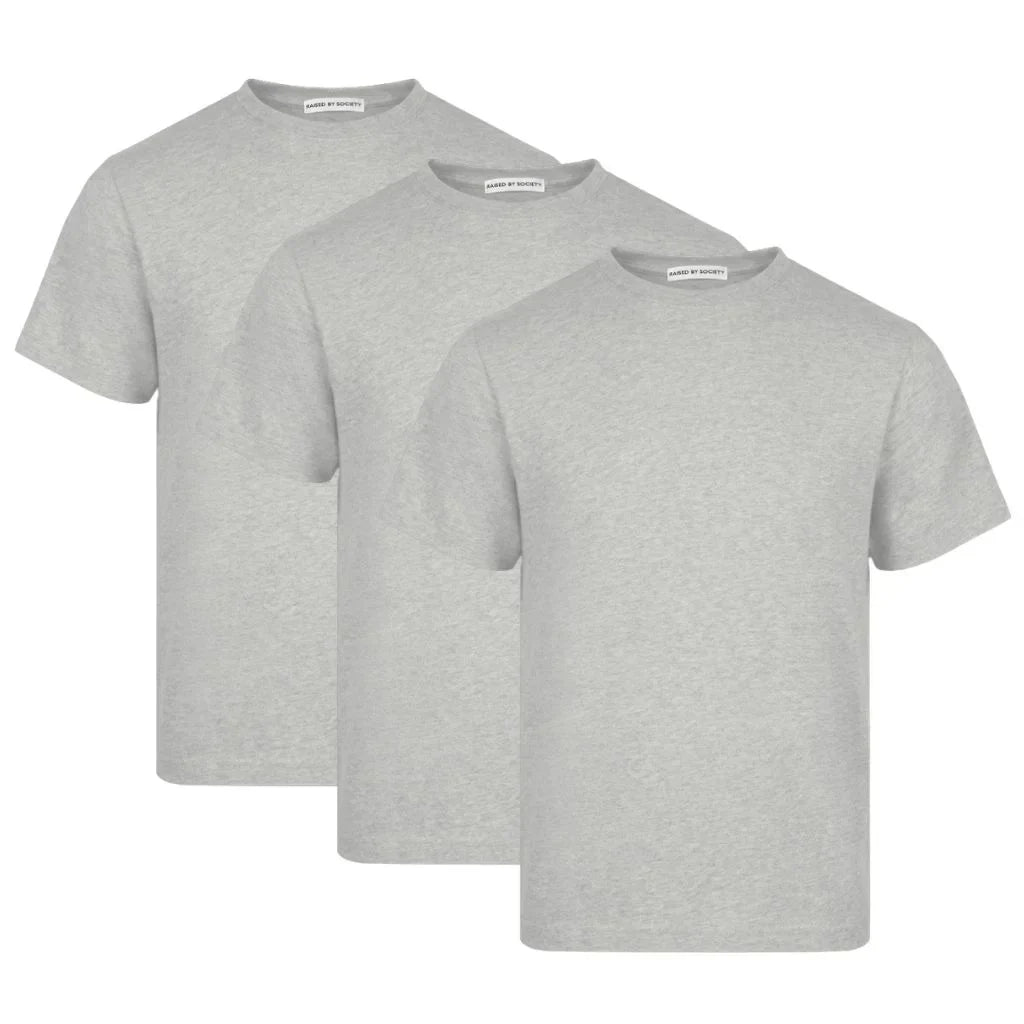 ATHLETIC GREY LOOPWHEELED T-SHIRT 3-PACK