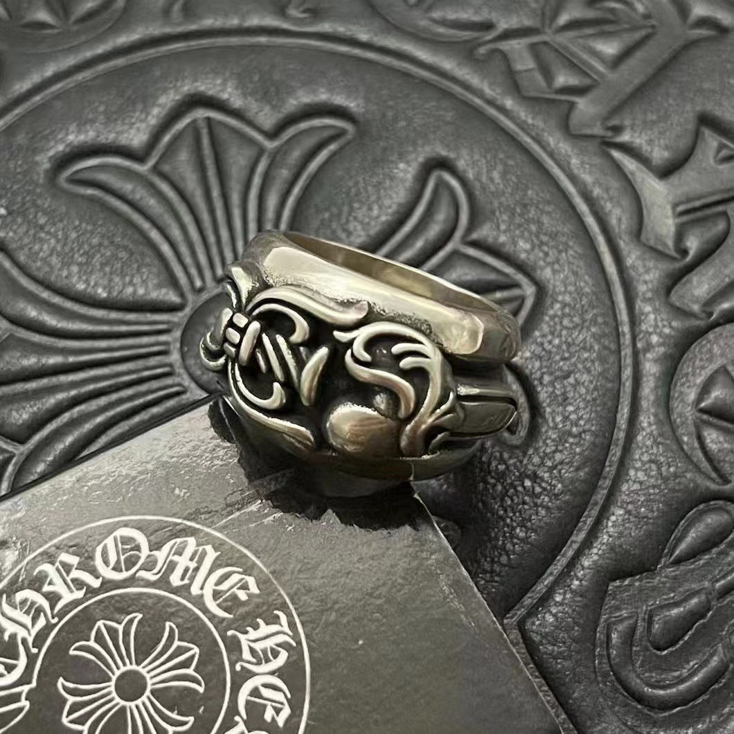 chrome hearts 925 silver retro ring
