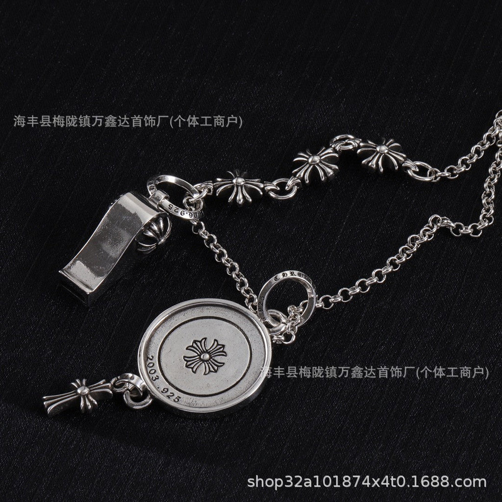 Chrome Hearts cross whistle angel pendant necklace