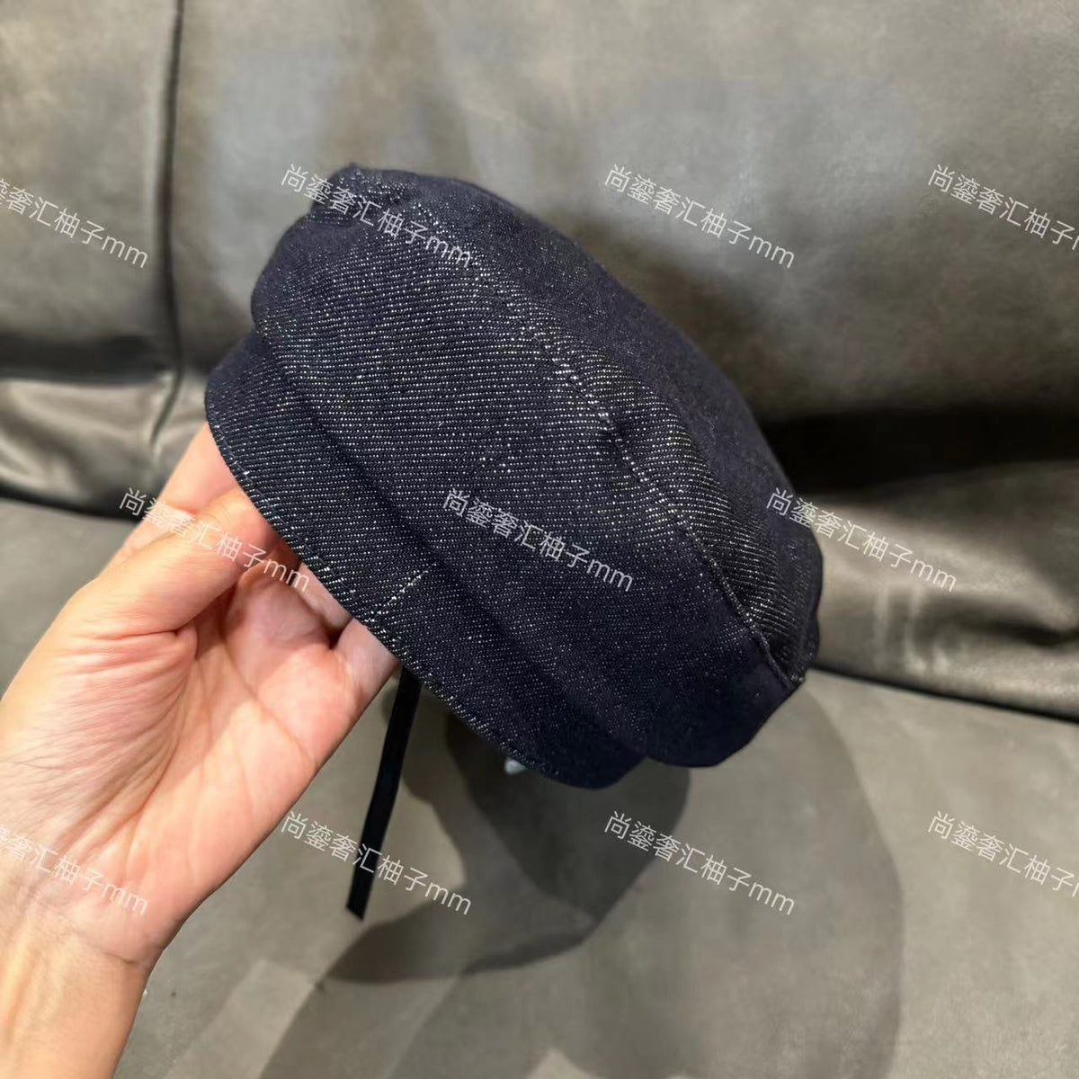 Chrome Hearts retro denim metal cross badge Flat hat