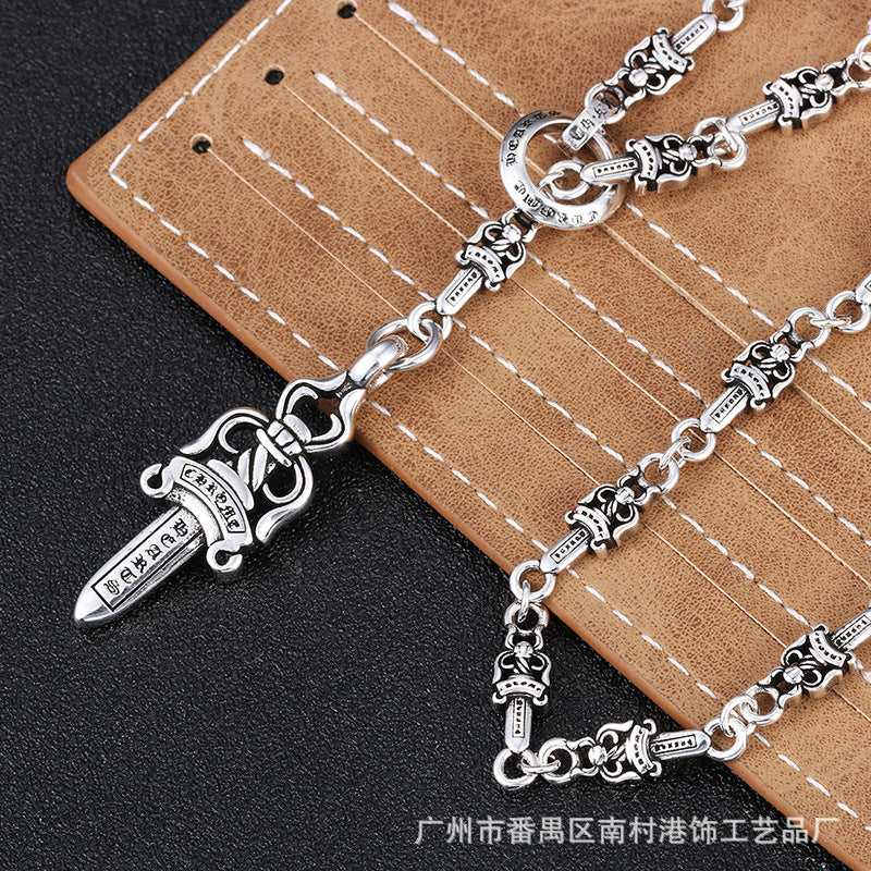 Chrome Hearts sword pendant necklace couple clavicle chain