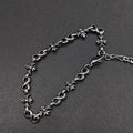 Chrome Hearts 925 Silver Tiny E CH Cross Bracelet