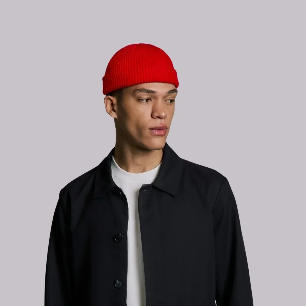 RED FISHERMAN BEANIE
