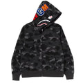 BAPE Color Camo Shark Full Zip Hoodie Black