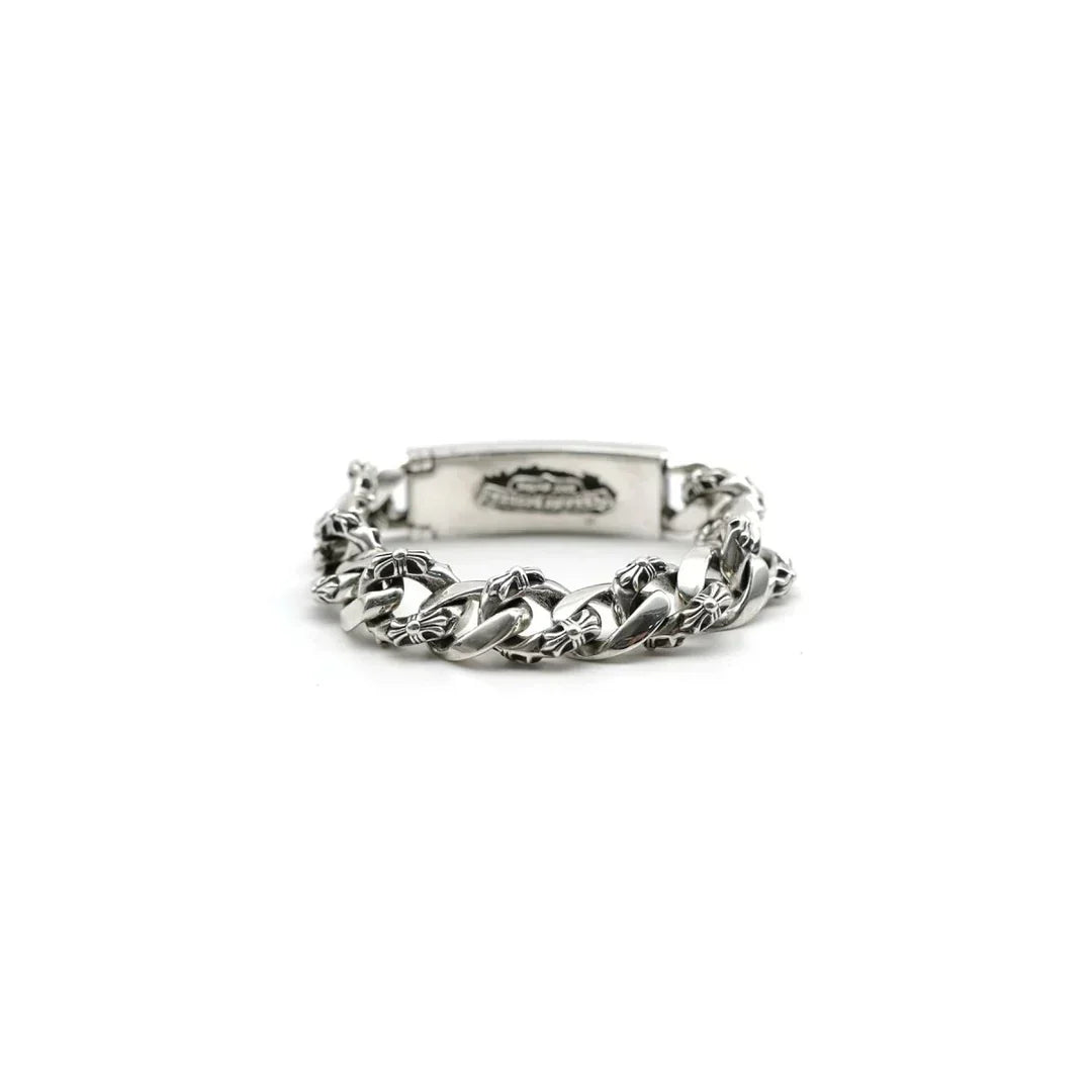 Chrome-Hearts DAGGER ID FANCY LINK CLIP BRACELET -9