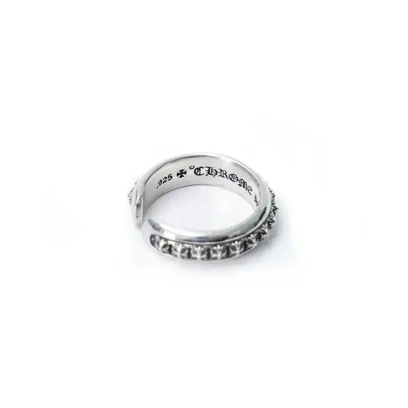Chrome-Hearts PLUS PYRAMID OPEN BAND RING